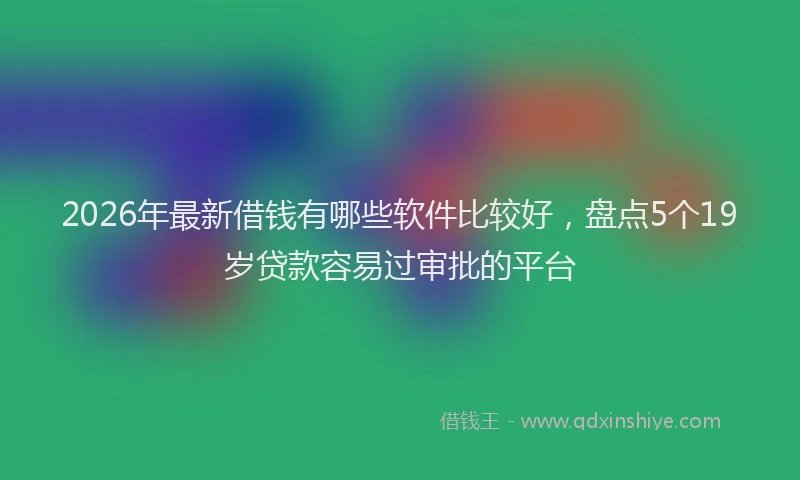 2026年最新借钱有哪些软件比较好，盘点5个19岁贷款容易过审批的平台