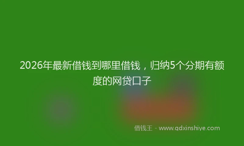2026年最新借钱到哪里借钱,归纳5个分期有额度的网贷口子