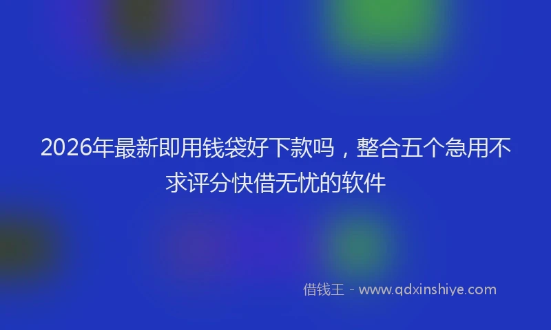 2026年最新即用钱袋好下款吗,整合五个急用不求评分快借无忧的软件