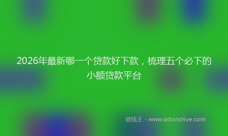 2026年最新哪一个贷款好下款，梳理五个必下的小额贷款平台