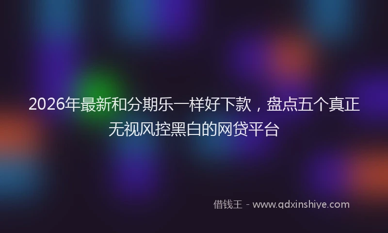 2026年最新和分期乐一样好下款，盘点五个真正无视风控黑白的网贷平台