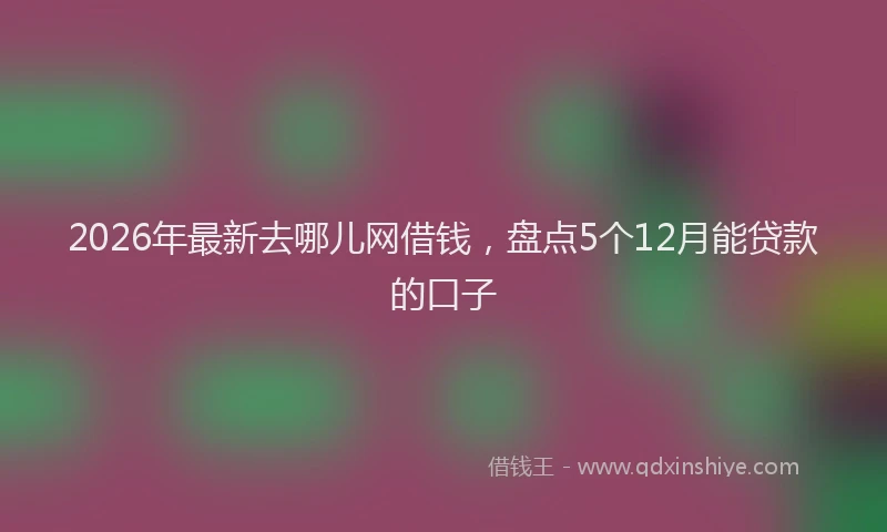 2026年最新去哪儿网借钱，盘点5个12月能贷款的口子