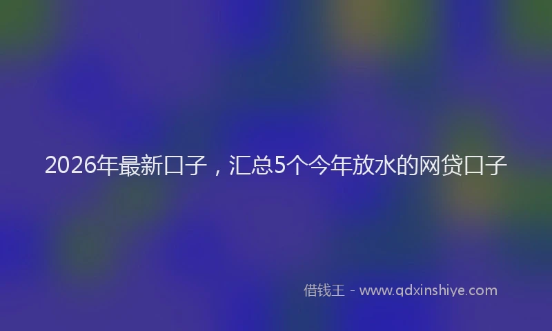 2026年最新口子,汇总5个今年放水的网贷口子