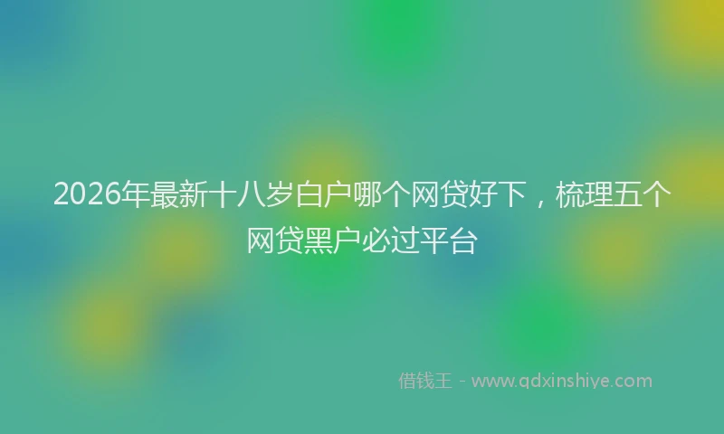 2026年最新十八岁白户哪个网贷好下，梳理五个网贷黑户必过平台