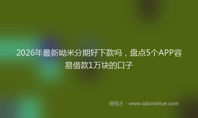 2026年最新呦米分期好下款吗，盘点5个APP容易借款1万块的口子