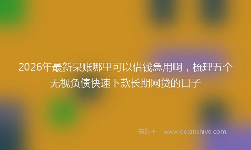 2026年最新呆账哪里可以借钱急用啊,梳理五个无视负债快速下款长期网贷的口子