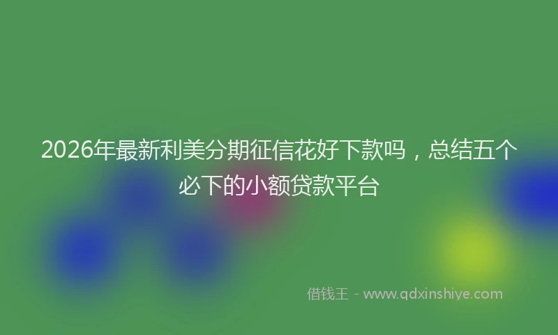 2026年最新利美分期征信花好下款吗,总结五个必下的小额贷款平台