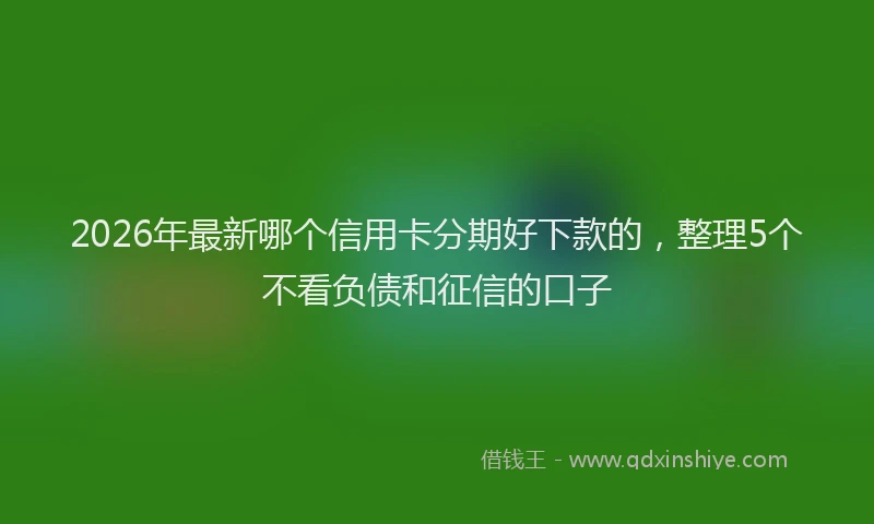 2026年最新哪个信用卡分期好下款的，整理5个不看负债和征信的口子