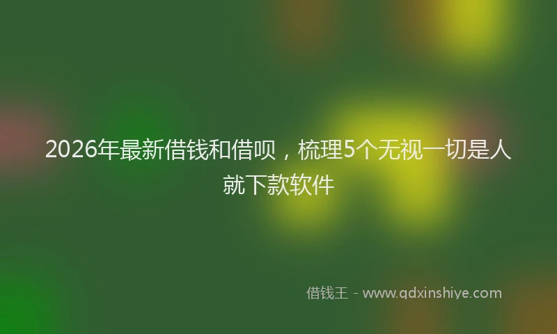 2026年最新借钱和借呗,梳理5个无视一切是人就下款软件