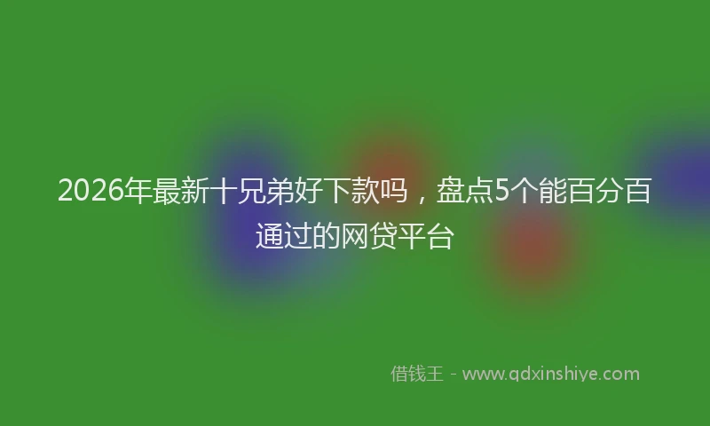 2026年最新十兄弟好下款吗，盘点5个能百分百通过的网贷平台