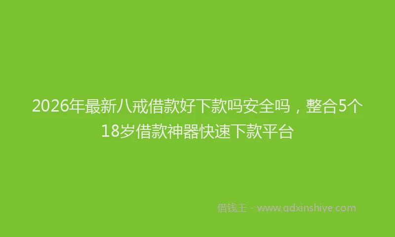 2026年最新八戒借款好下款吗安全吗，整合5个18岁借款神器快速下款平台