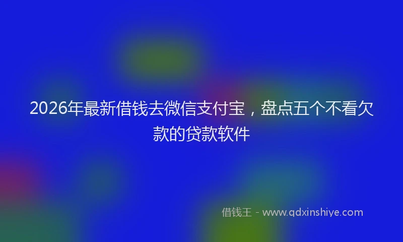 2026年最新借钱去微信支付宝，盘点五个不看欠款的贷款软件