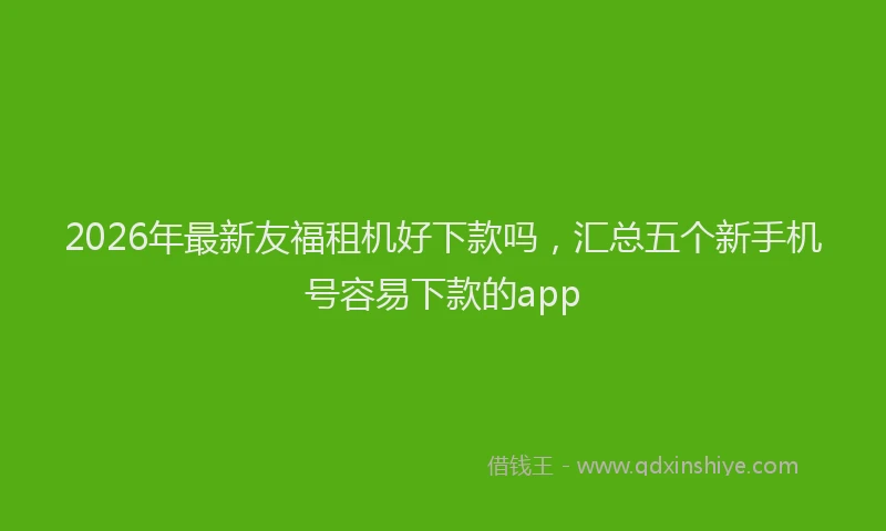 2026年最新友福租机好下款吗，汇总五个新手机号容易下款的app