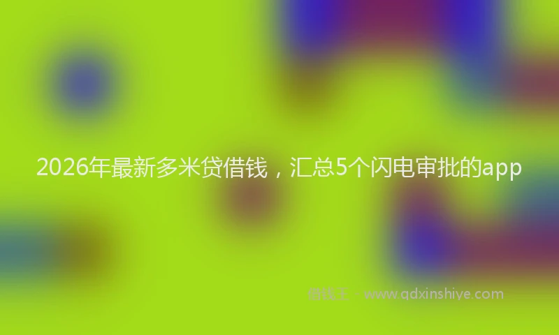 2026年最新多米贷借钱，汇总5个闪电审批的app