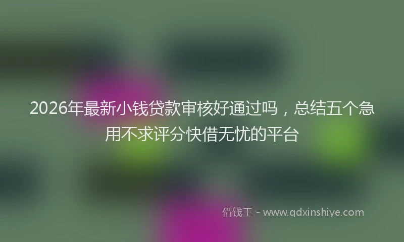 2026年最新小钱贷款审核好通过吗，总结五个急用不求评分快借无忧的平台