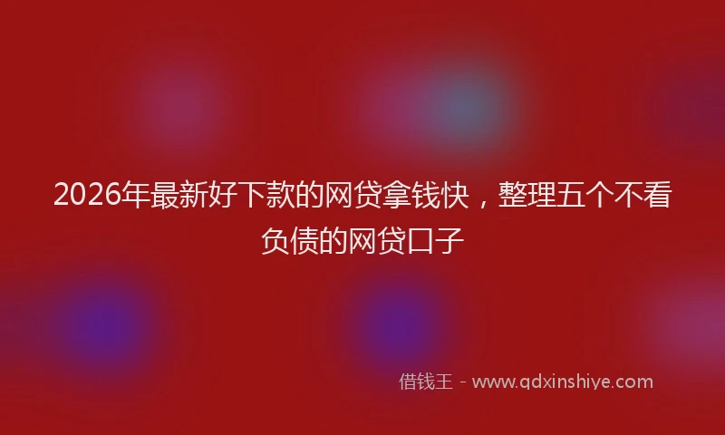 2026年最新好下款的网贷拿钱快，整理五个不看负债的网贷口子