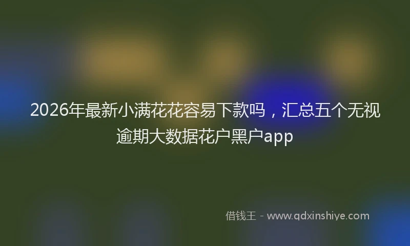 2026年最新小满花花容易下款吗，汇总五个无视逾期大数据花户黑户app