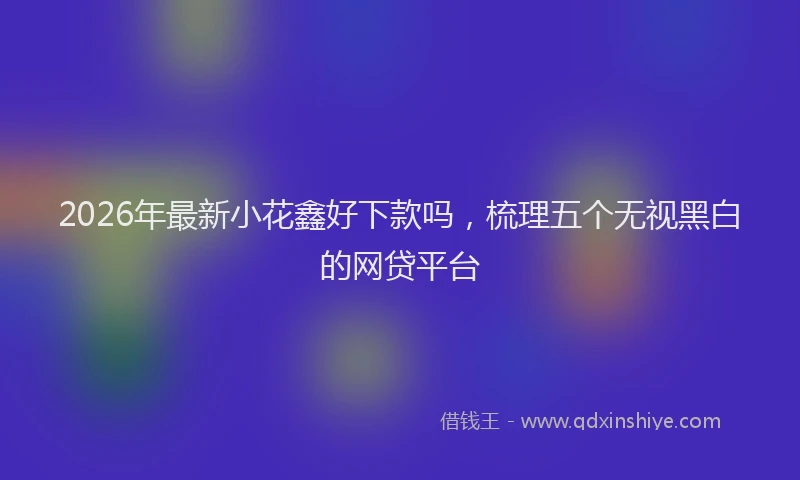 2026年最新小花鑫好下款吗，梳理五个无视黑白的网贷平台