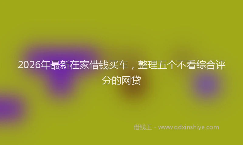 2026年最新在家借钱买车,整理五个不看综合评分的网贷