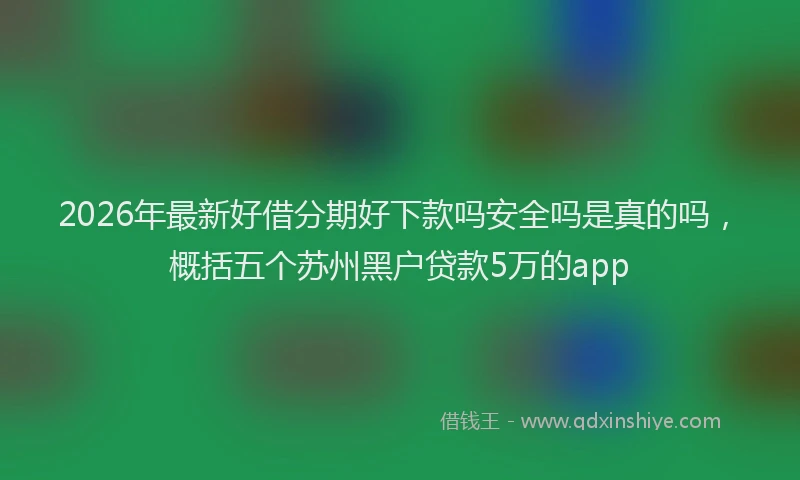 2026年最新好借分期好下款吗安全吗是真的吗，概括五个苏州黑户贷款5万的app
