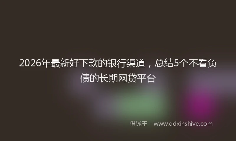 2026年最新好下款的银行渠道，总结5个不看负债的长期网贷平台