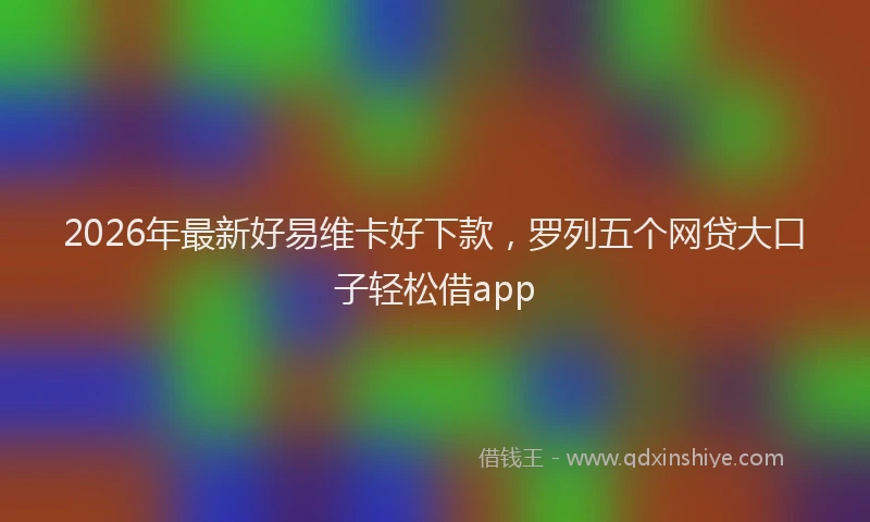 2026年最新好易维卡好下款，罗列五个网贷大口子轻松借app