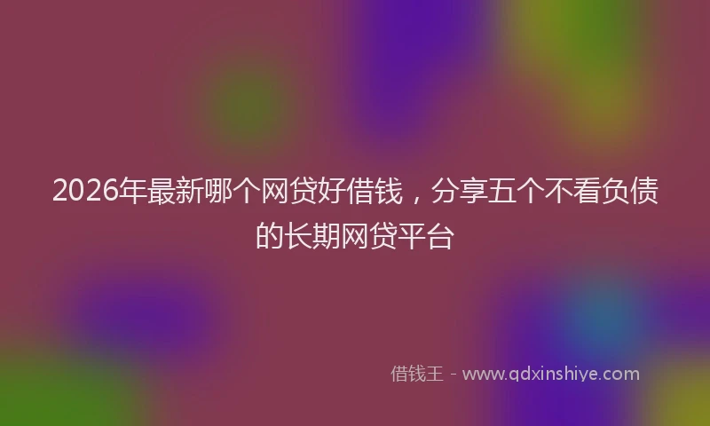 2026年最新哪个网贷好借钱，分享五个不看负债的长期网贷平台
