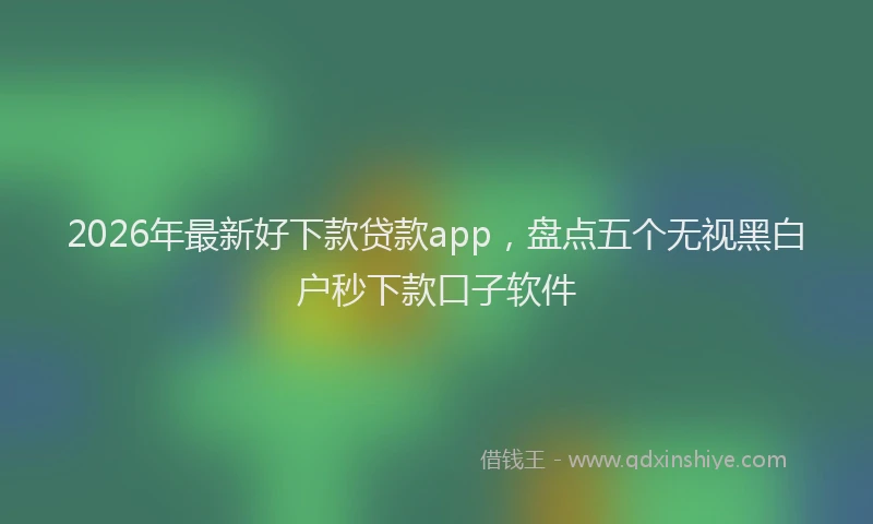 2026年最新好下款贷款app，盘点五个无视黑白户秒下款口子软件