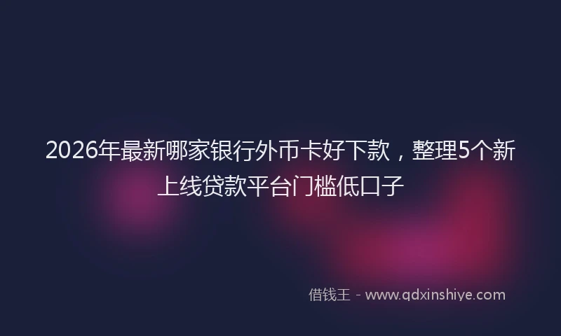 2026年最新哪家银行外币卡好下款，整理5个新上线贷款平台门槛低口子