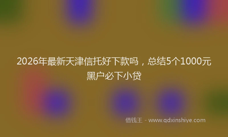2026年最新天津信托好下款吗,总结5个1000元黑户必下小贷