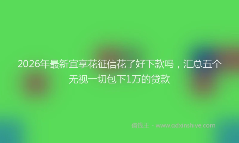 2026年最新宜享花征信花了好下款吗，汇总五个无视一切包下1万的贷款