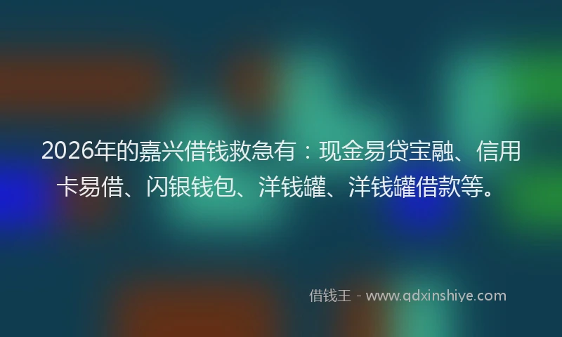 2026年的嘉兴借钱救急有：现金易贷宝融、信用卡易借、闪银钱包、洋钱罐、洋钱罐借款等。