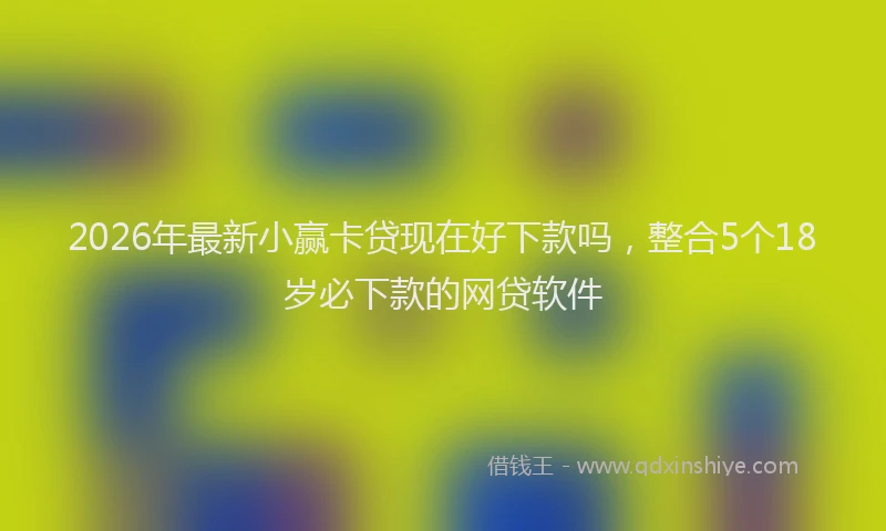 2026年最新小赢卡贷现在好下款吗，整合5个18岁必下款的网贷软件