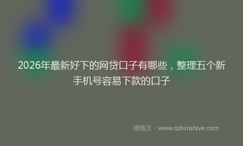 2026年最新好下的网贷口子有哪些，整理五个新手机号容易下款的口子