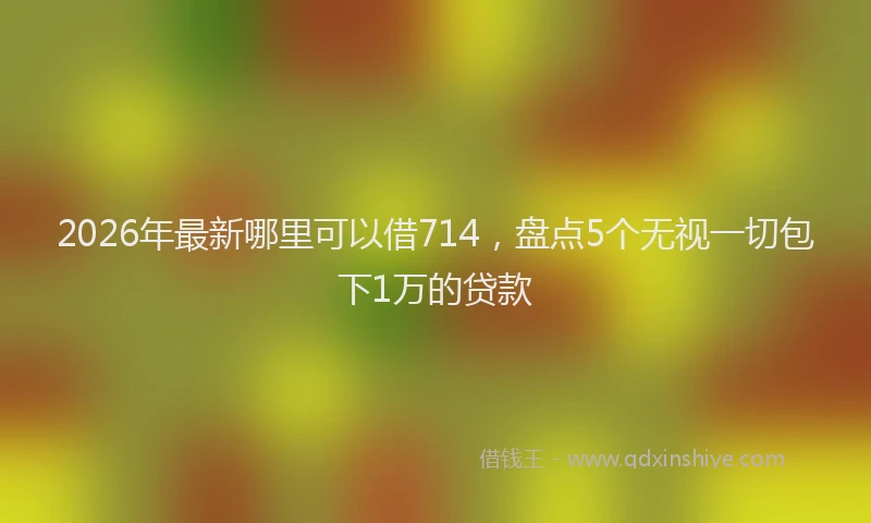 2026年最新哪里可以借714，盘点5个无视一切包下1万的贷款
