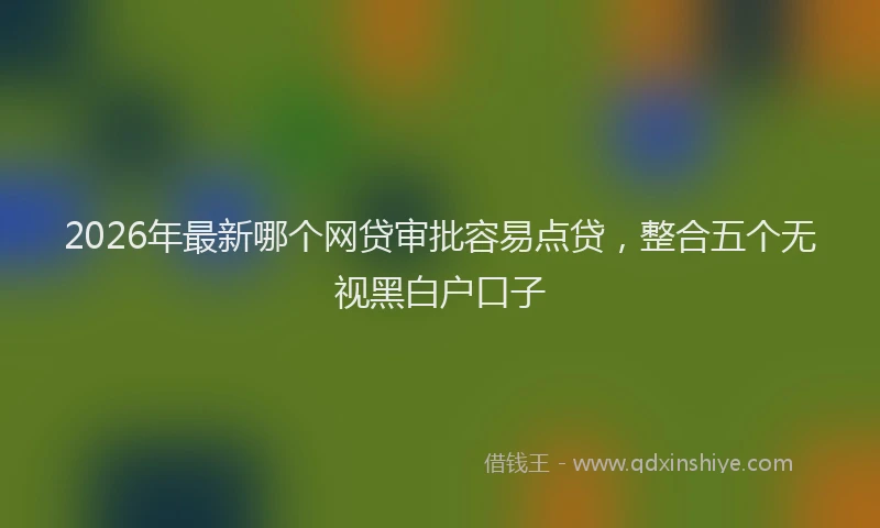 2026年最新哪个网贷审批容易点贷，整合五个无视黑白户口子