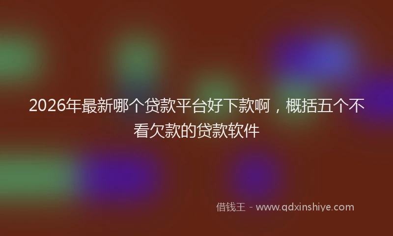 2026年最新哪个贷款平台好下款啊,概括五个不看欠款的贷款软件
