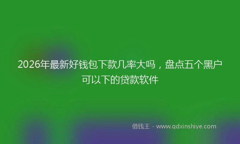 2026年最新好钱包下款几率大吗，盘点五个黑户可以下的贷款软件