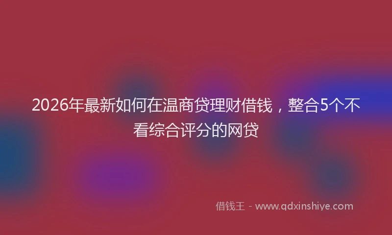 2026年最新如何在温商贷理财借钱，整合5个不看综合评分的网贷