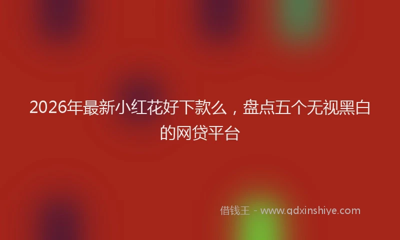 2026年最新小红花好下款么，盘点五个无视黑白的网贷平台