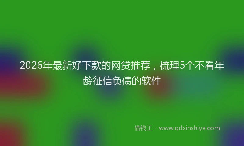 2026年最新好下款的网贷推荐，梳理5个不看年龄征信负债的软件