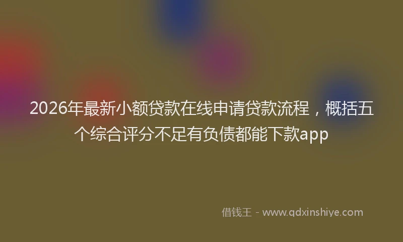 2026年最新小额贷款在线申请贷款流程，概括五个综合评分不足有负债都能下款app