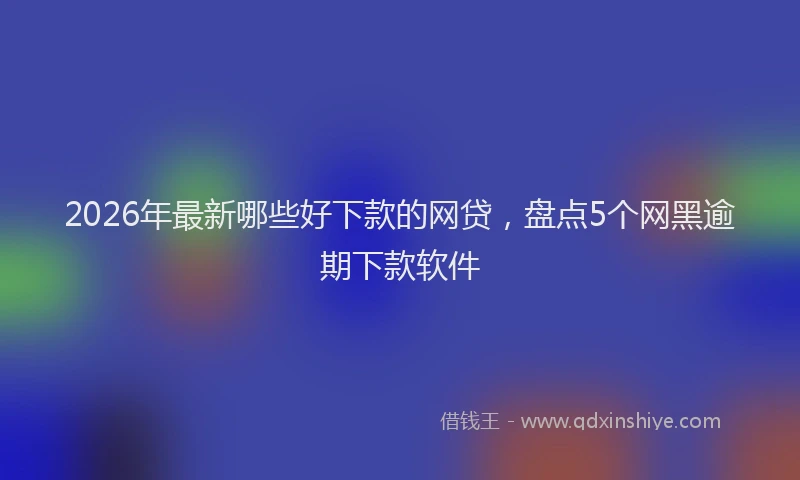 2026年最新哪些好下款的网贷，盘点5个网黑逾期下款软件