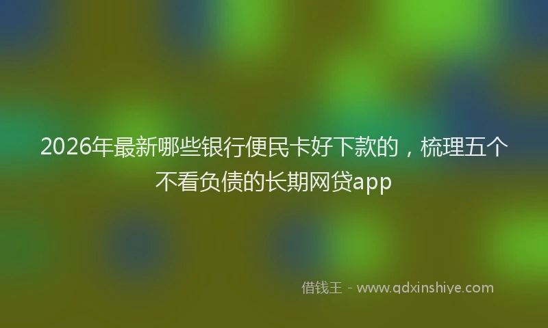 2026年最新哪些银行便民卡好下款的,梳理五个不看负债的长期网贷app