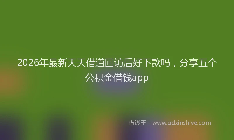 2026年最新天天借道回访后好下款吗，分享五个公积金借钱app