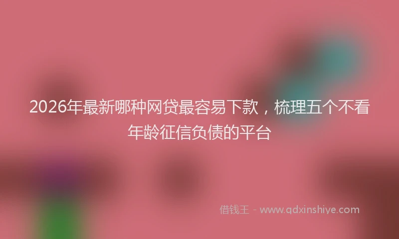 2026年最新哪种网贷最容易下款，梳理五个不看年龄征信负债的平台