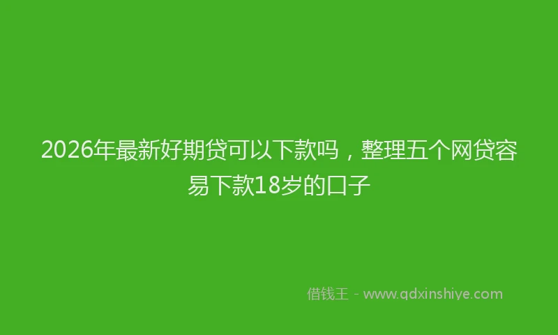 2026年最新好期贷可以下款吗，整理五个网贷容易下款18岁的口子