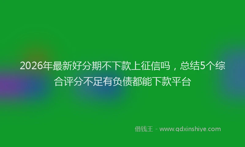 2026年最新好分期不下款上征信吗，总结5个综合评分不足有负债都能下款平台