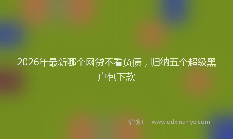 2026年最新哪个网贷不看负债，归纳五个超级黑户包下款