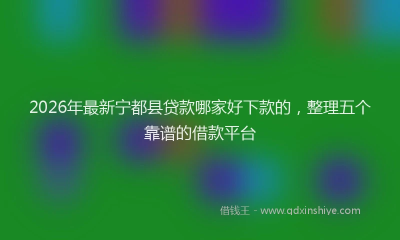 2026年最新宁都县贷款哪家好下款的，整理五个靠谱的借款平台